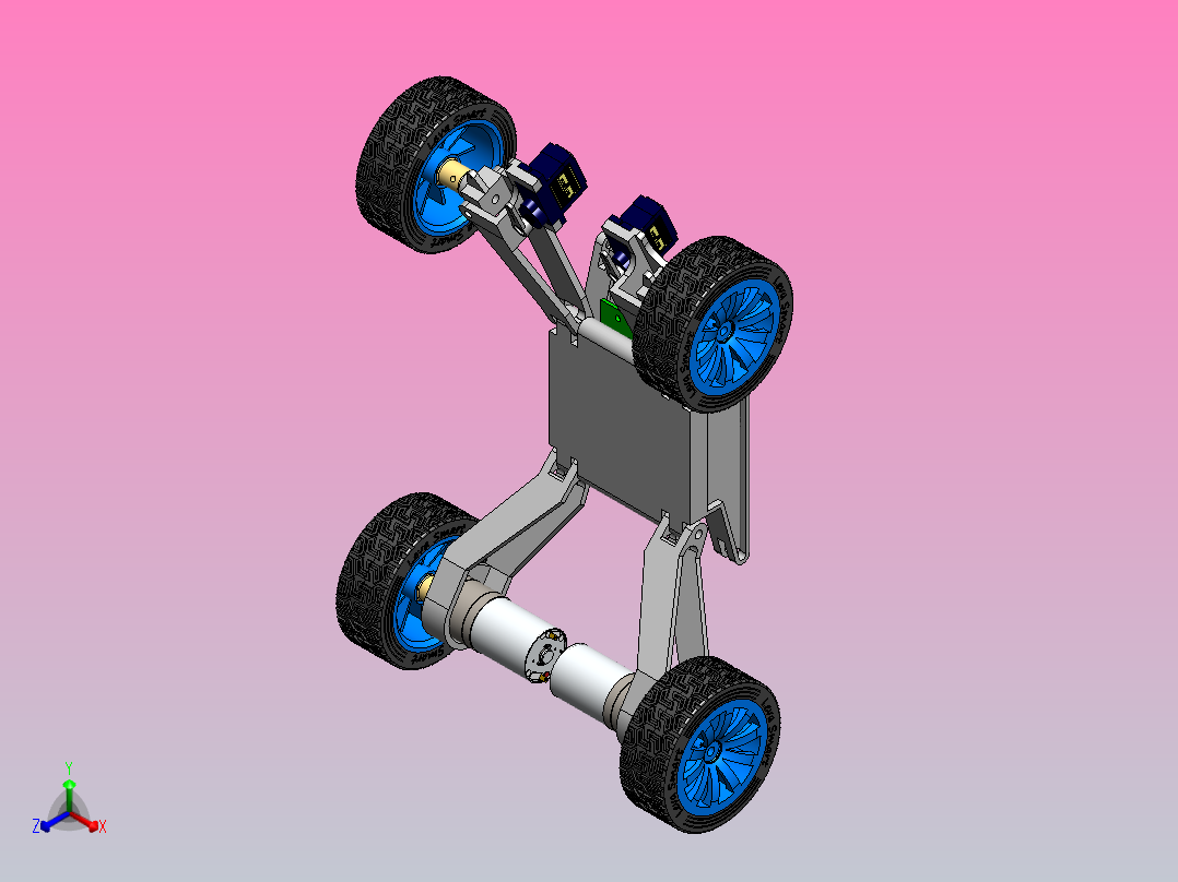 阿克曼转向车模型正等轴测图