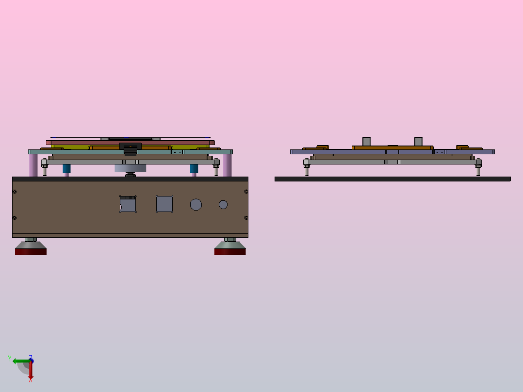 夹具总成胶带前视图