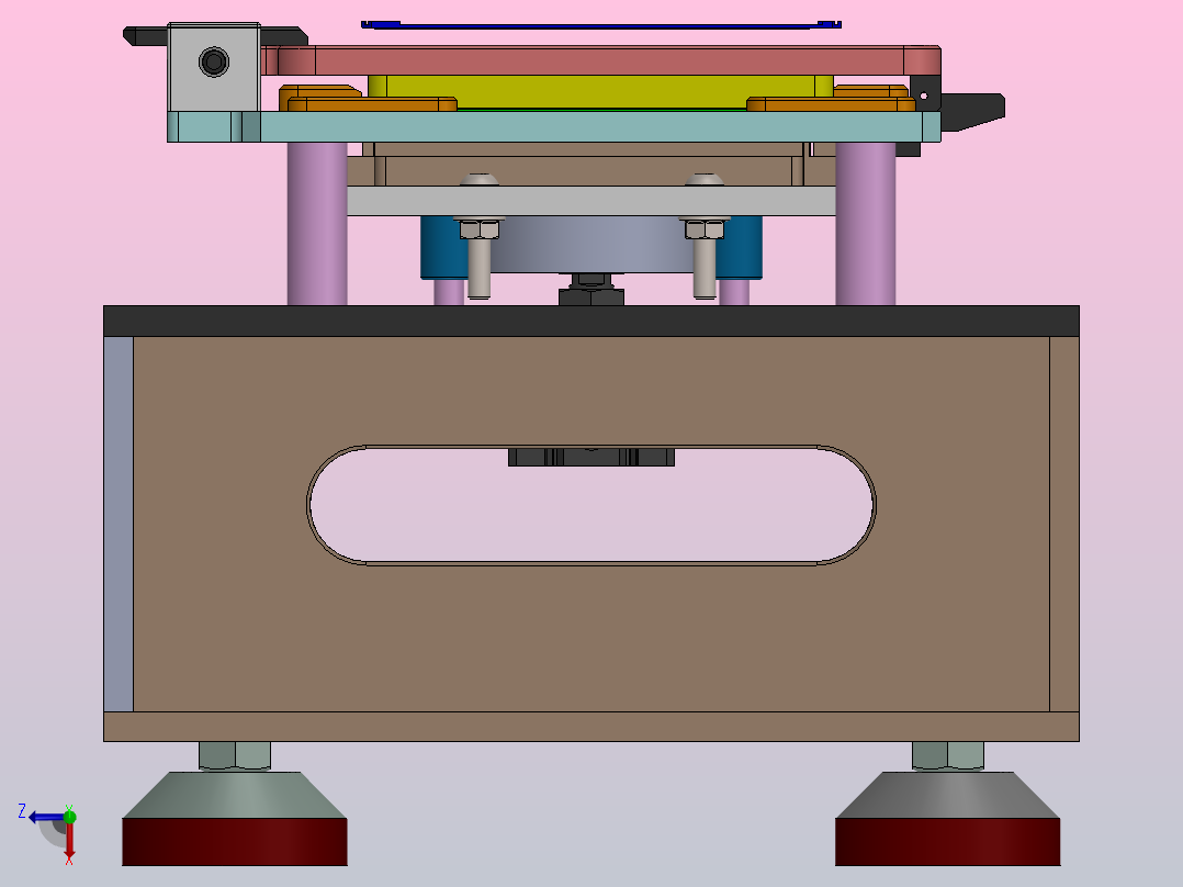 夹具总成胶带左视图