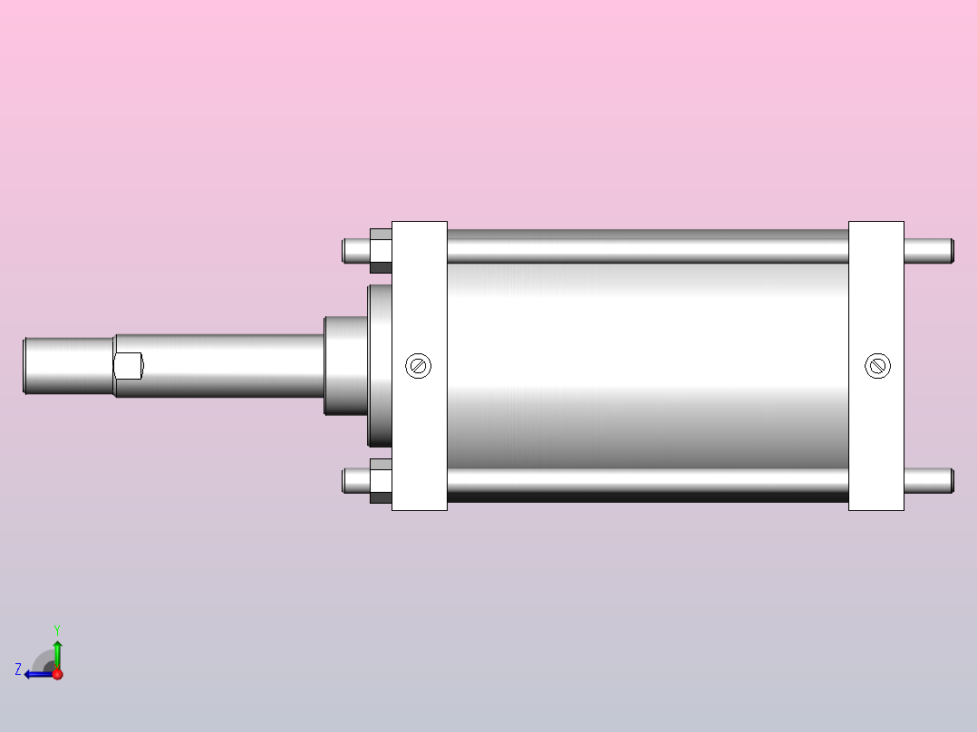 气缸CS1CQ180-250右视图