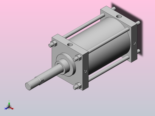 气缸CS1CQ180-250正等轴测缩略图