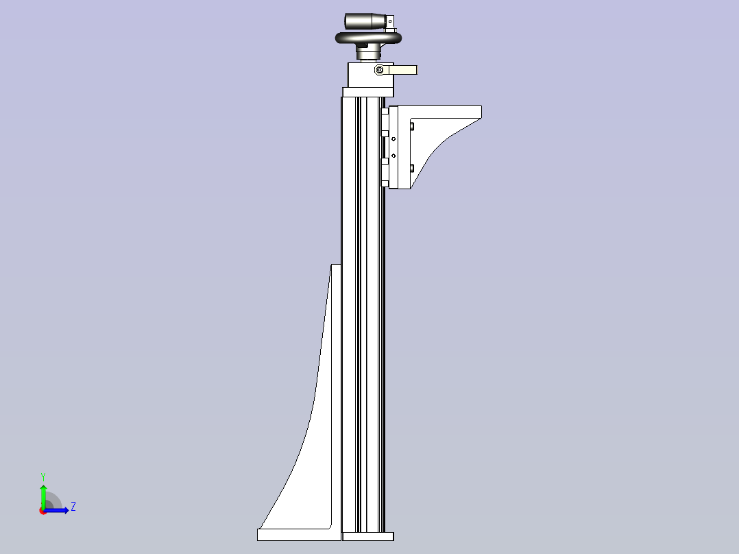一款手动组件 垂直型3D模型左视图