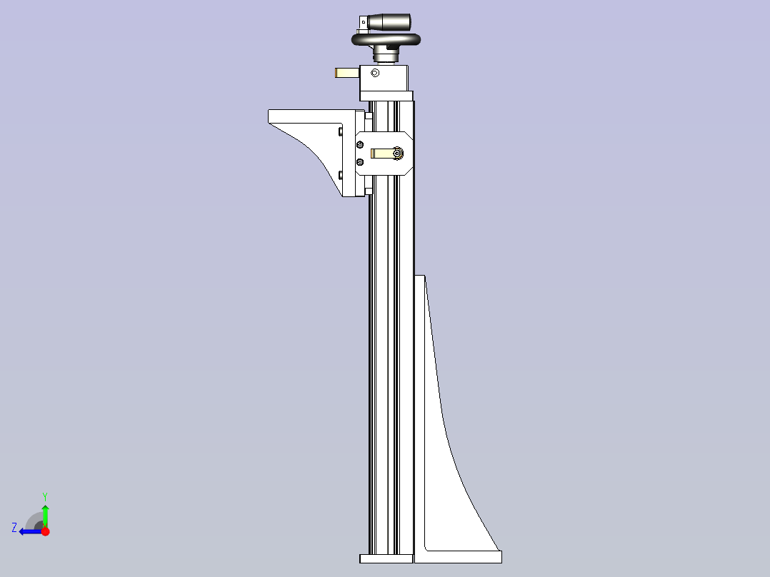 一款手动组件 垂直型3D模型右视图