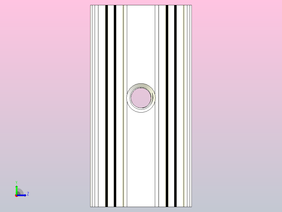 黑色散热器尺寸25 x 12 6 x 6 5 mm孔13 5mm ipt左视图