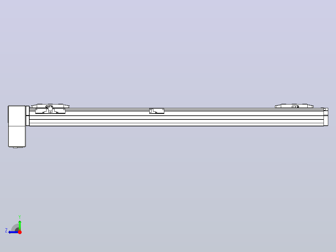 皮带直线轴双滑块型TPA-GCBS-80-P60-L350-RP-M20-N3右视图