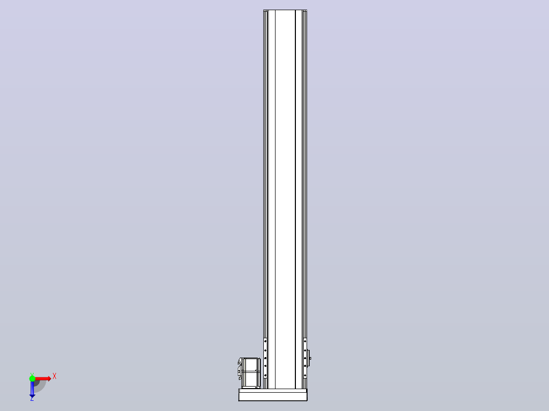 日规模组半封闭丝杆TPA-HNR-140D-2010C-L1000-ML-Y-P40-N3俯视图