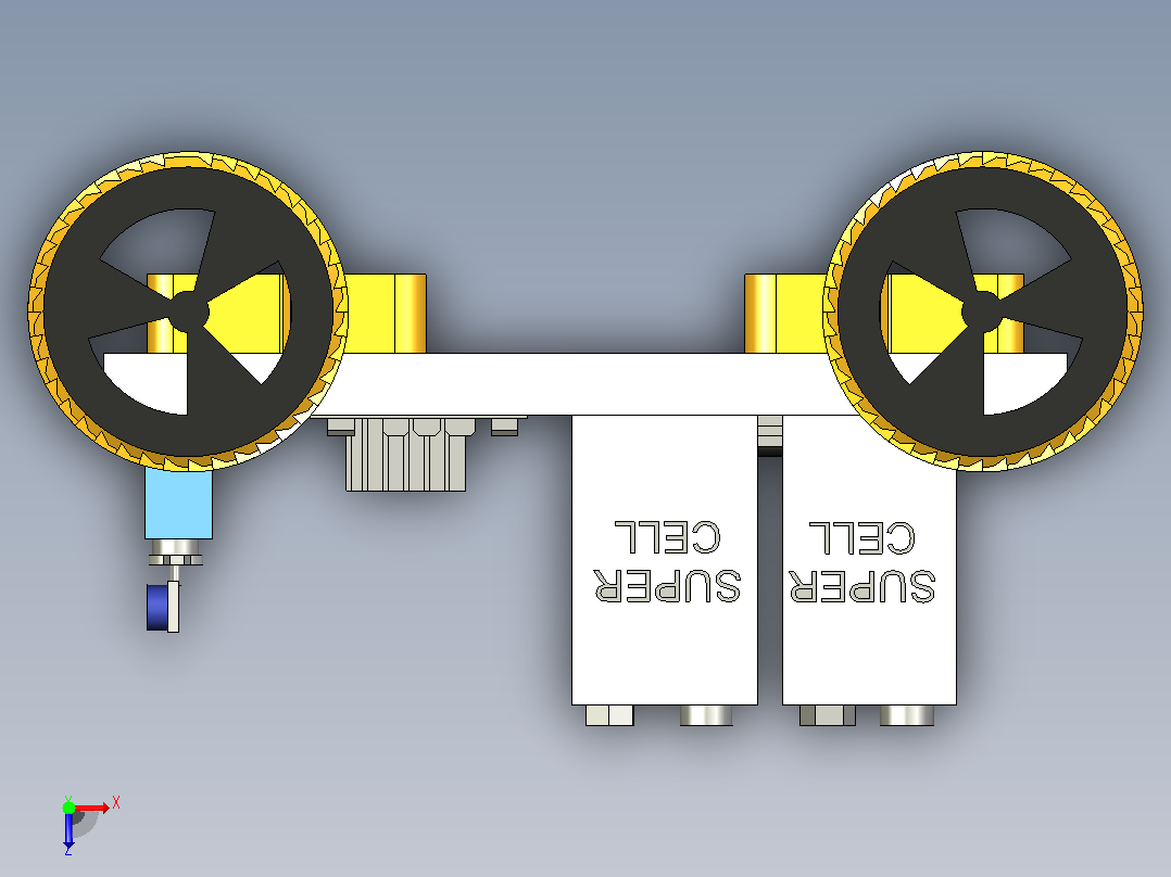 带有arduino的RC汽车模型俯视图