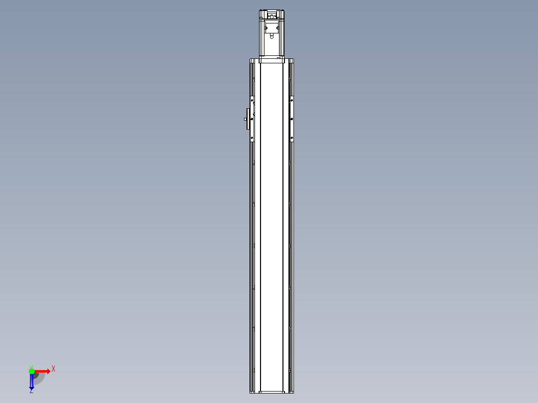 日规模组半封闭丝杆TPA-HNR-105D-1610C-L550-M-C-P20-N3俯视图