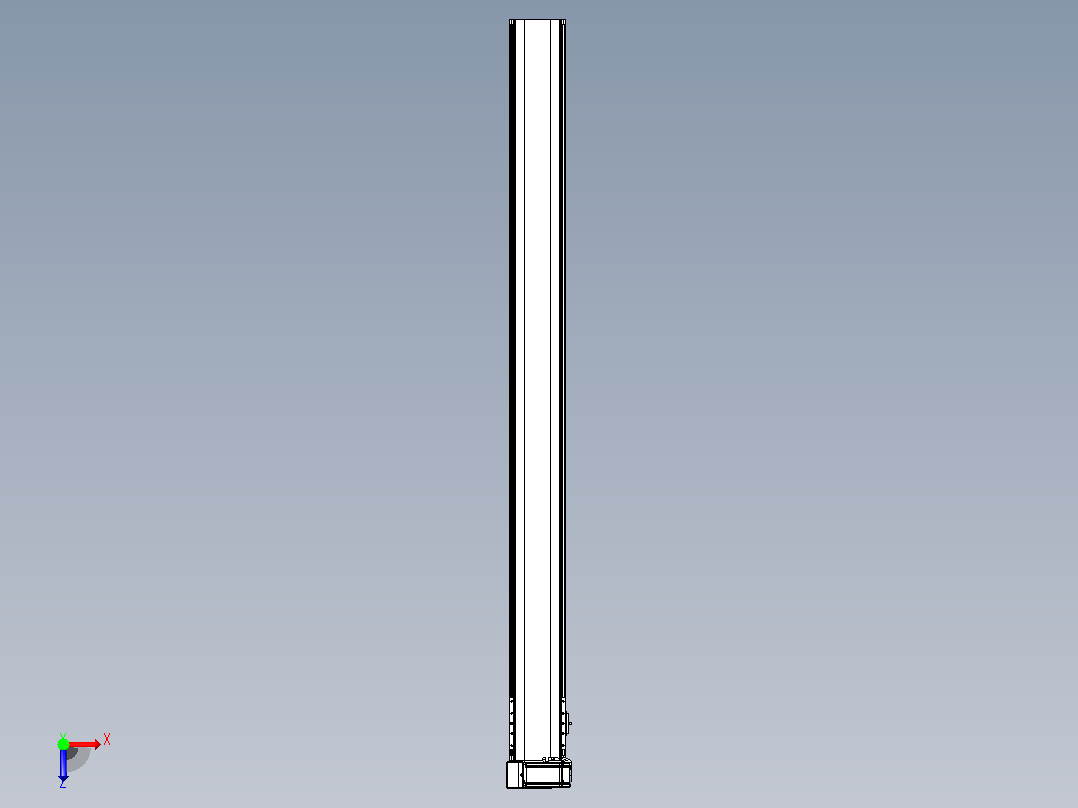 皮带直线轴半封闭可选导轨TPA-HNB-140D-120-L1600-LU-C-P40-N3俯视图