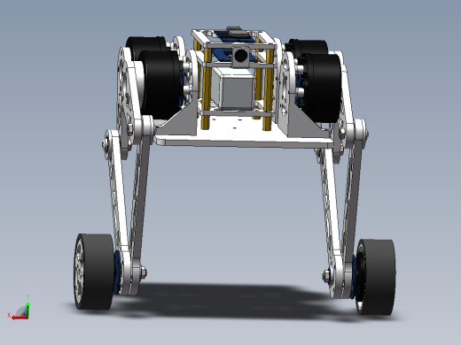 开源Robotmaster轮式双足机器人3D数模图纸 Solidworks设计