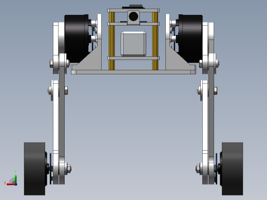 开源Robotmaster轮式双足机器人3D数模图纸 Solidworks设计后视缩略图