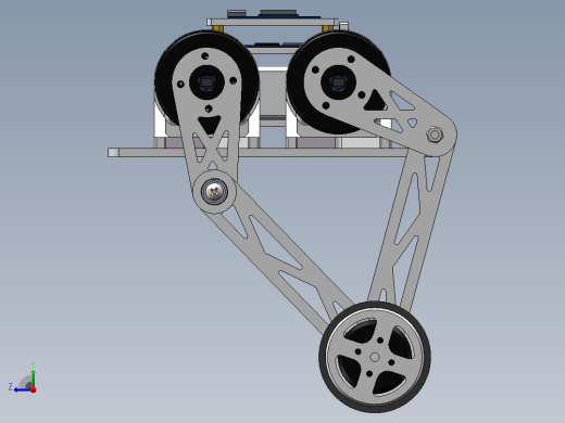 开源Robotmaster轮式双足机器人3D数模图纸 Solidworks设计右视缩略图