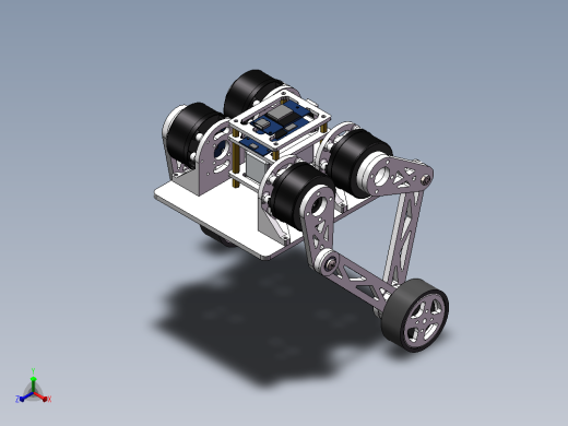 开源Robotmaster轮式双足机器人3D数模图纸 Solidworks设计正等轴测缩略图