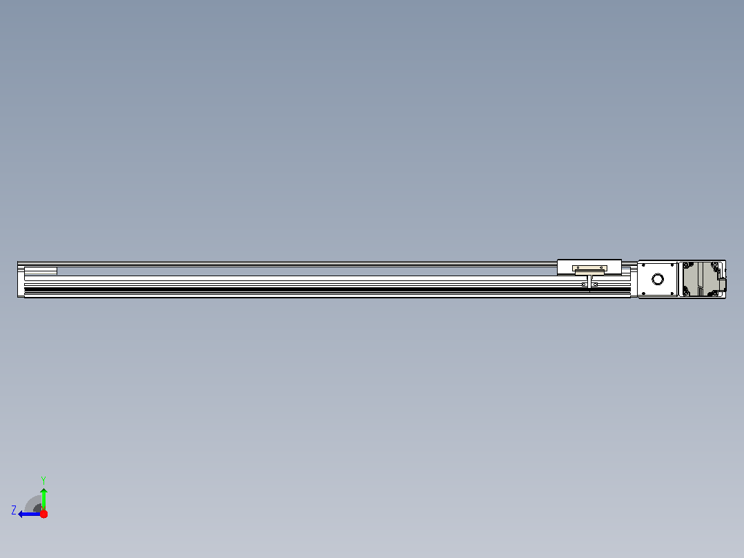 皮带直线轴半封闭可选导轨TPA-HNB-105D-90-L850-MR-C-P20-N3右视图