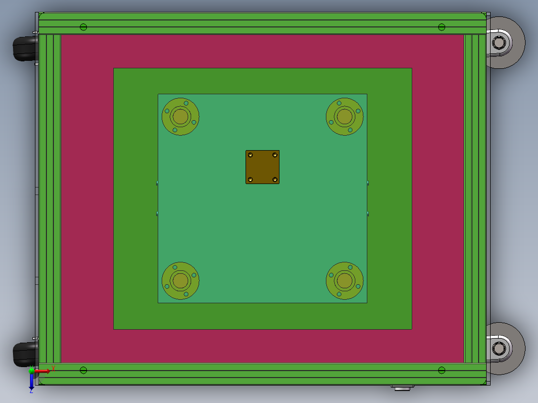 电动阀体检测工装sw18可编辑俯视图
