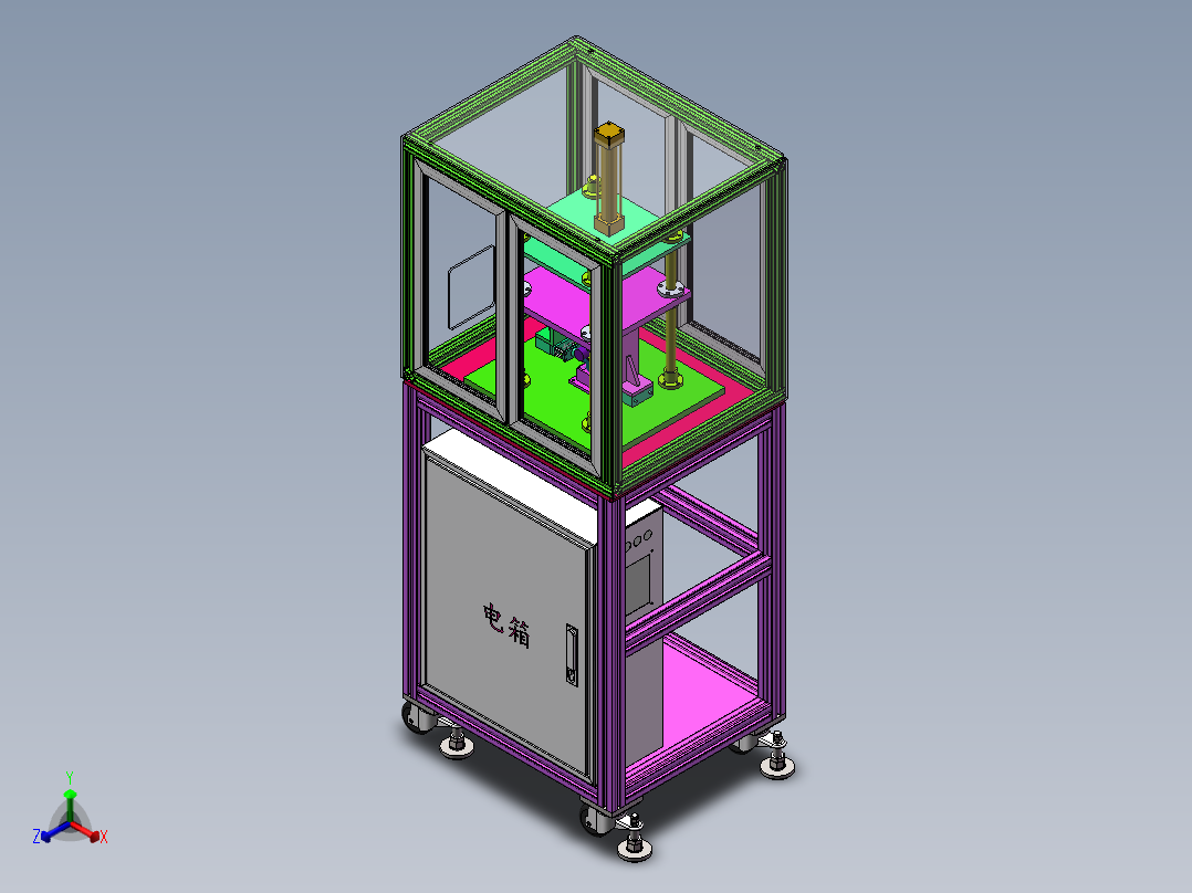 电动阀体检测工装sw18可编辑正等轴测图