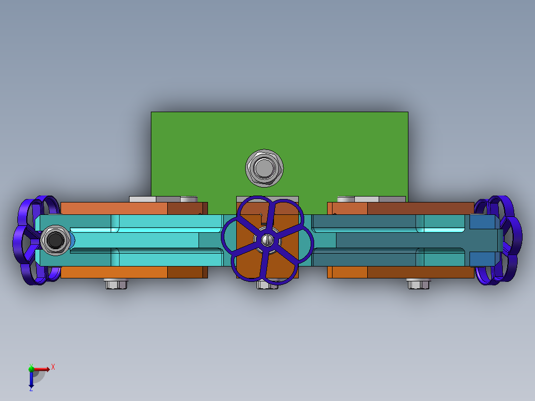 自定心钢管夹具sw18俯视图