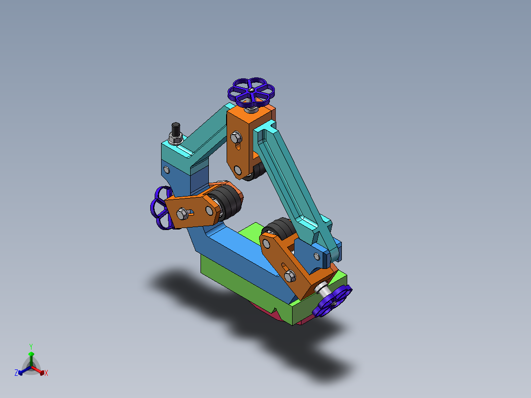 自定心钢管夹具sw18正等轴测图