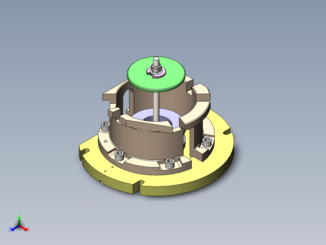 5轴机床夹具Solidworks设计正等轴测图
