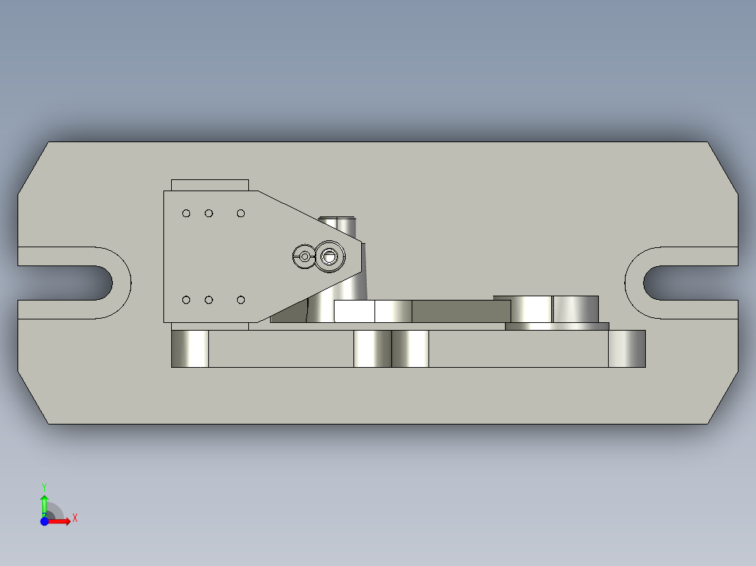 车床拨叉工艺工装设计前视图