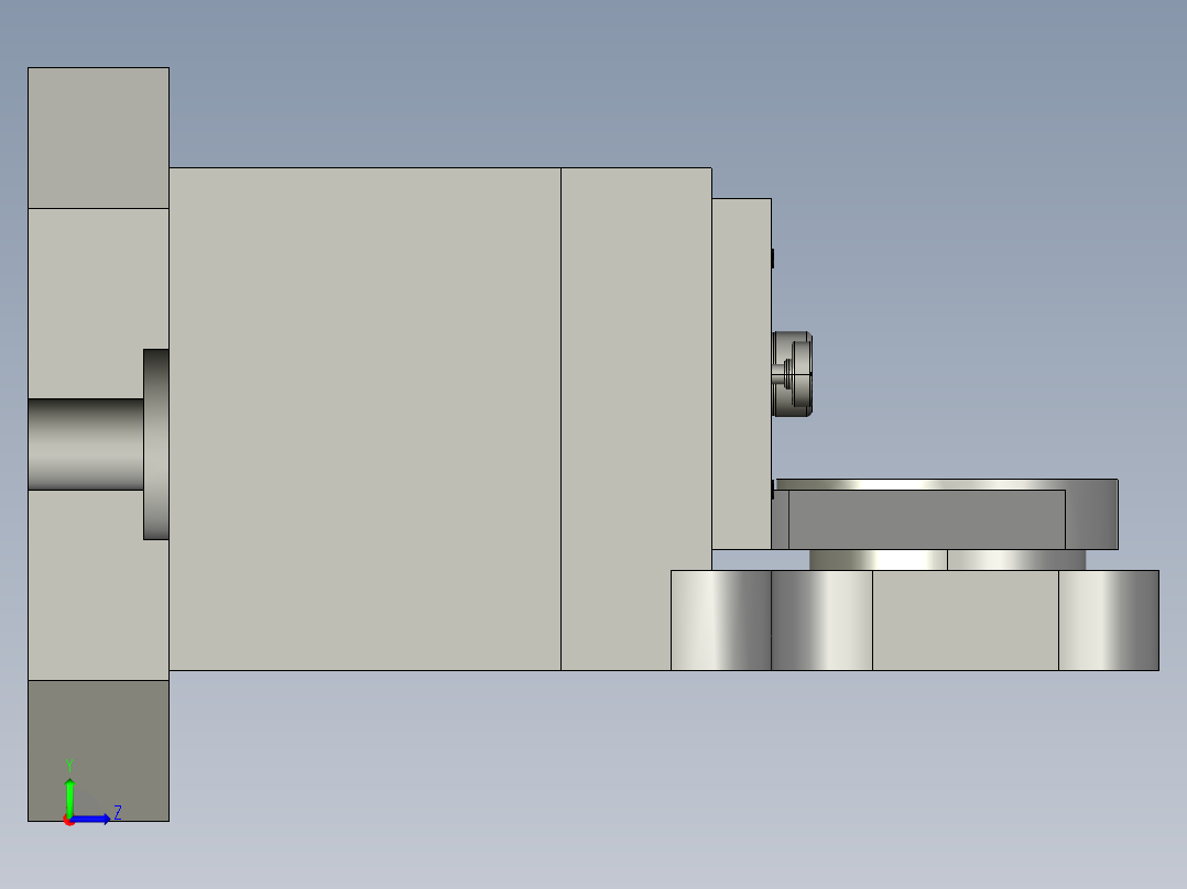 车床拨叉工艺工装设计左视图