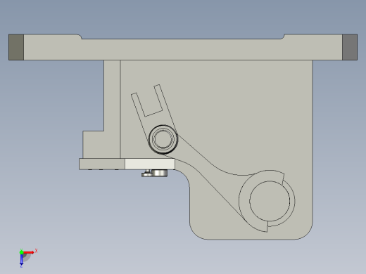 车床拨叉工艺工装设计俯视缩略图