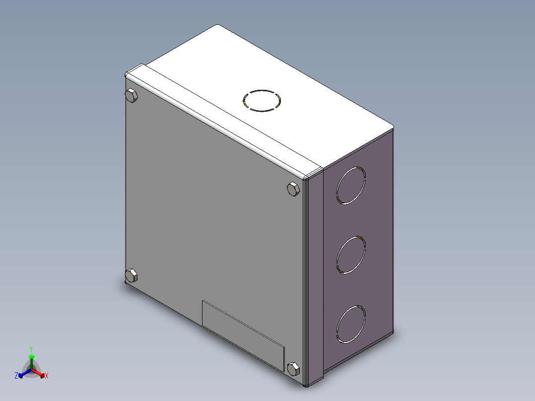 电气盒正等轴测图