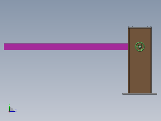 Q031-一种停电后可人工操作的电动栏杆的设计【三维SolidWorks】左视缩略图