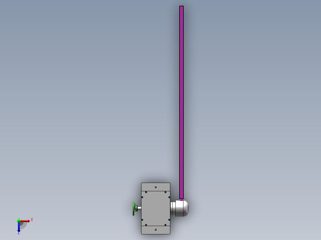 Q031-一种停电后可人工操作的电动栏杆的设计【三维SolidWorks】俯视图