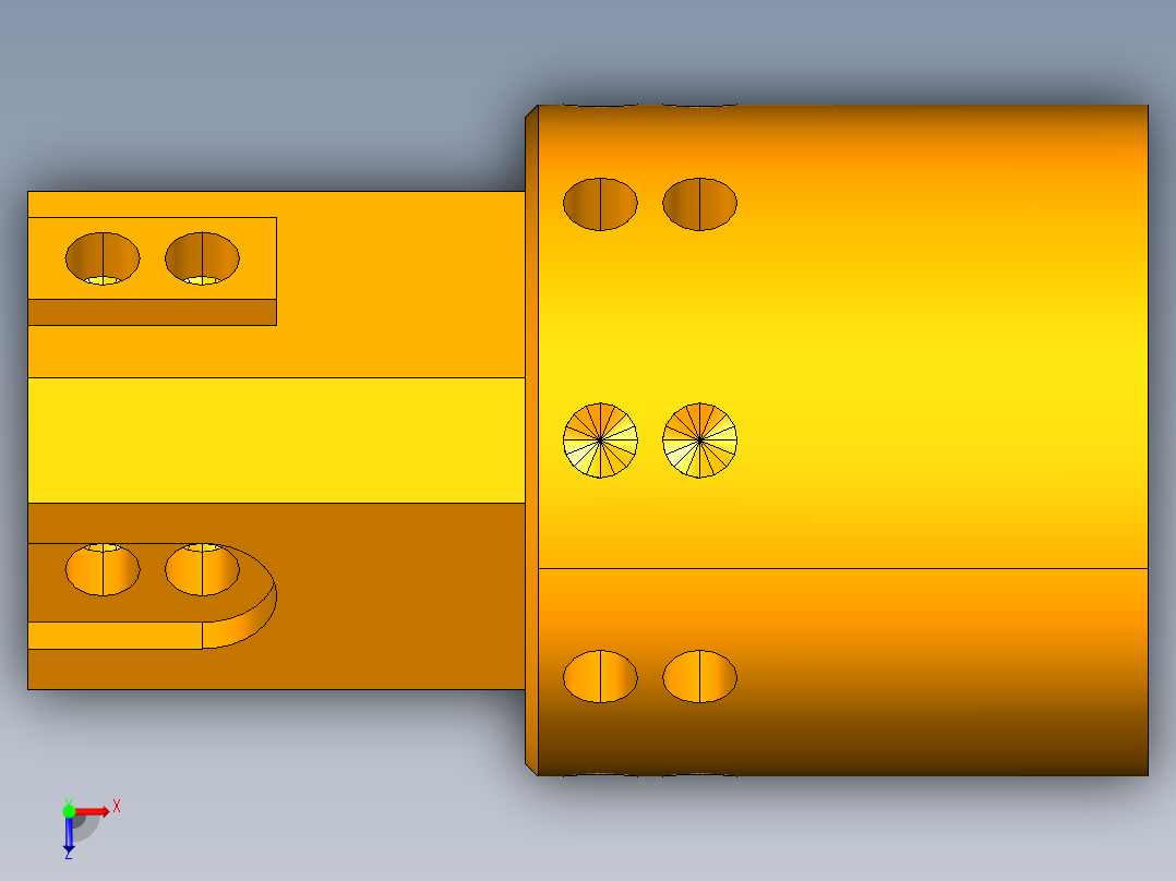 四轴六面体俯视图
