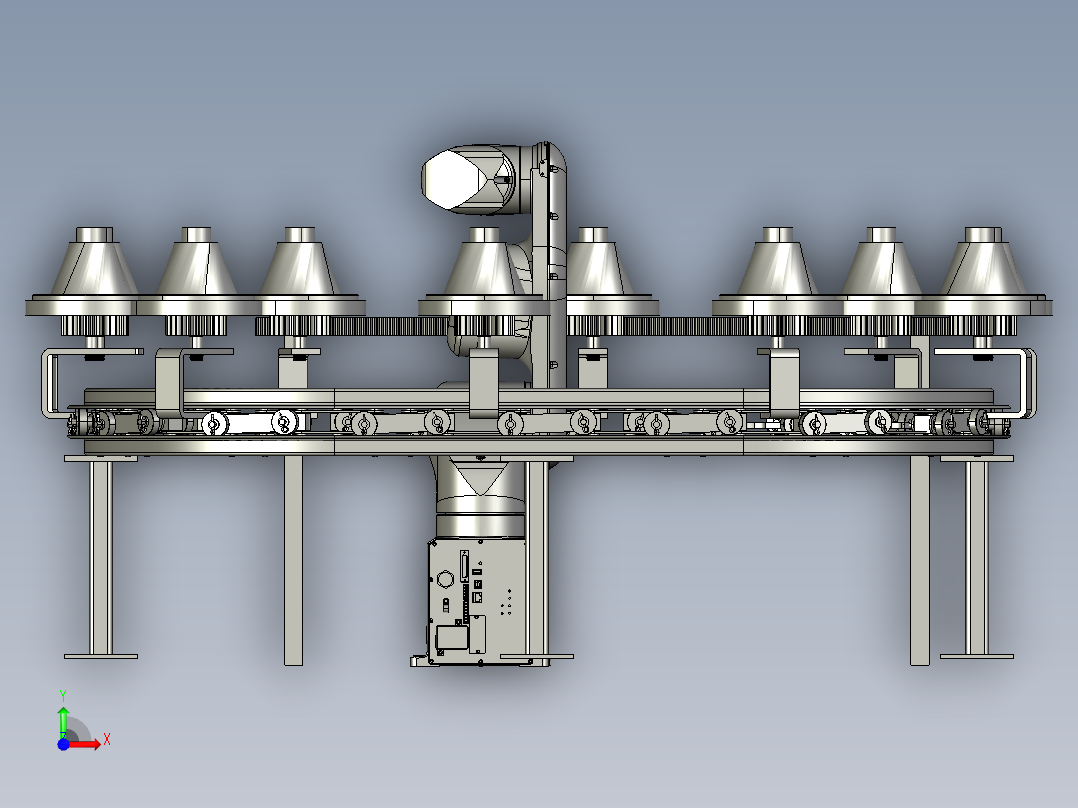 B7_环形轨道生产线前视图