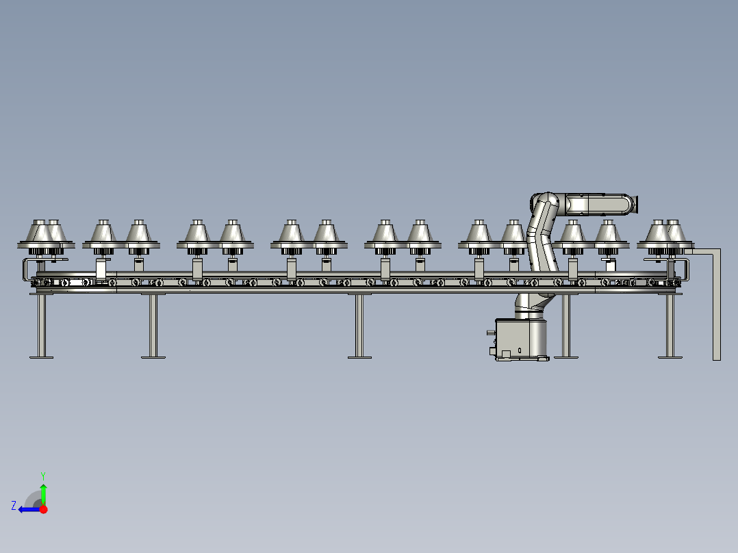B7_环形轨道生产线右视图