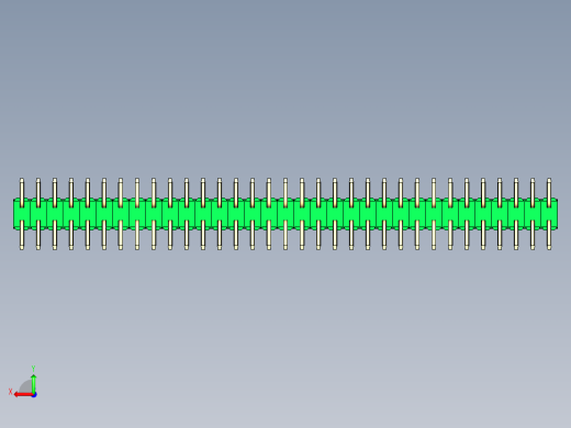 彩色公排针 100mil 2.54mm 系列-DS1022_green_66p_100mil_TypeSMT_rev1.0后视缩略图