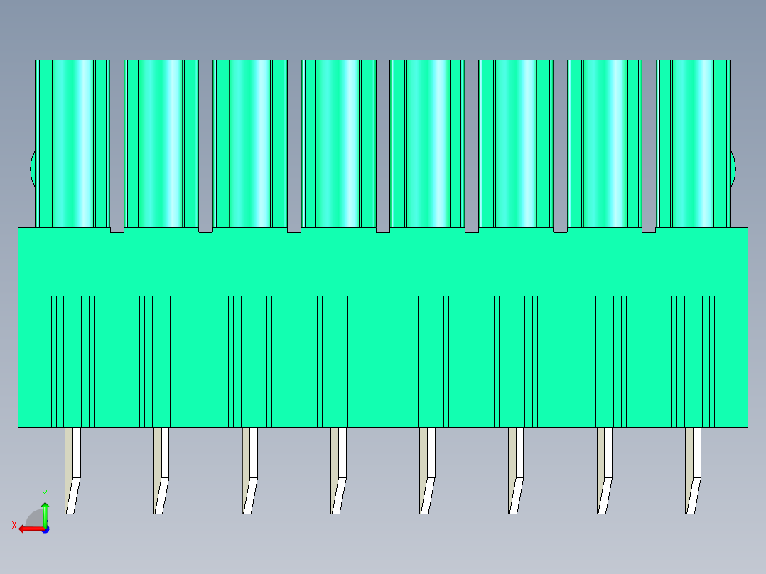 DEGSON 15EDG 系列 3.5mm 插拔式接线端子 FullPack-15EDGB-3.5-08P-14-00AH后视图