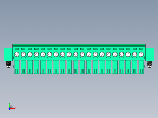 DEGSON 15EDG（公头） 3.5mm 螺钉锁紧，插拔式接线端子 FullPack-15EDGKM-3.5-20P-14-00AH前视缩略图