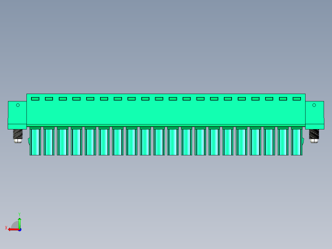DEGSON 15EDG（公头） 3.5mm 螺钉锁紧，插拔式接线端子 FullPack-15EDGKM-3.5-20P-14-00AH后视图