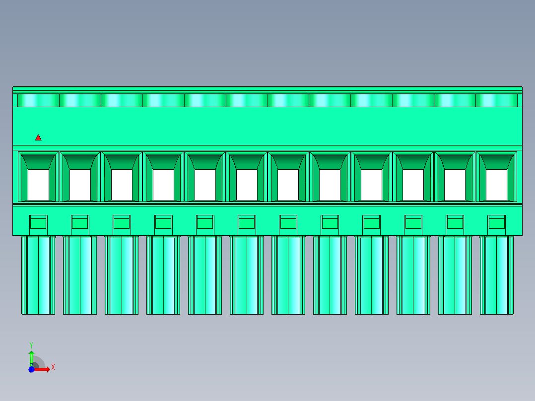 DEGSON 15EDG 系列 3.5mm 插拔式接线端子 FullPack-15EDGKB-3.5-12P-14-00AH前视图