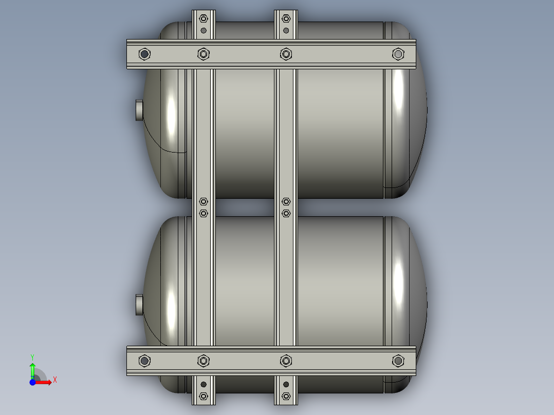 储油空气压缩车前视图