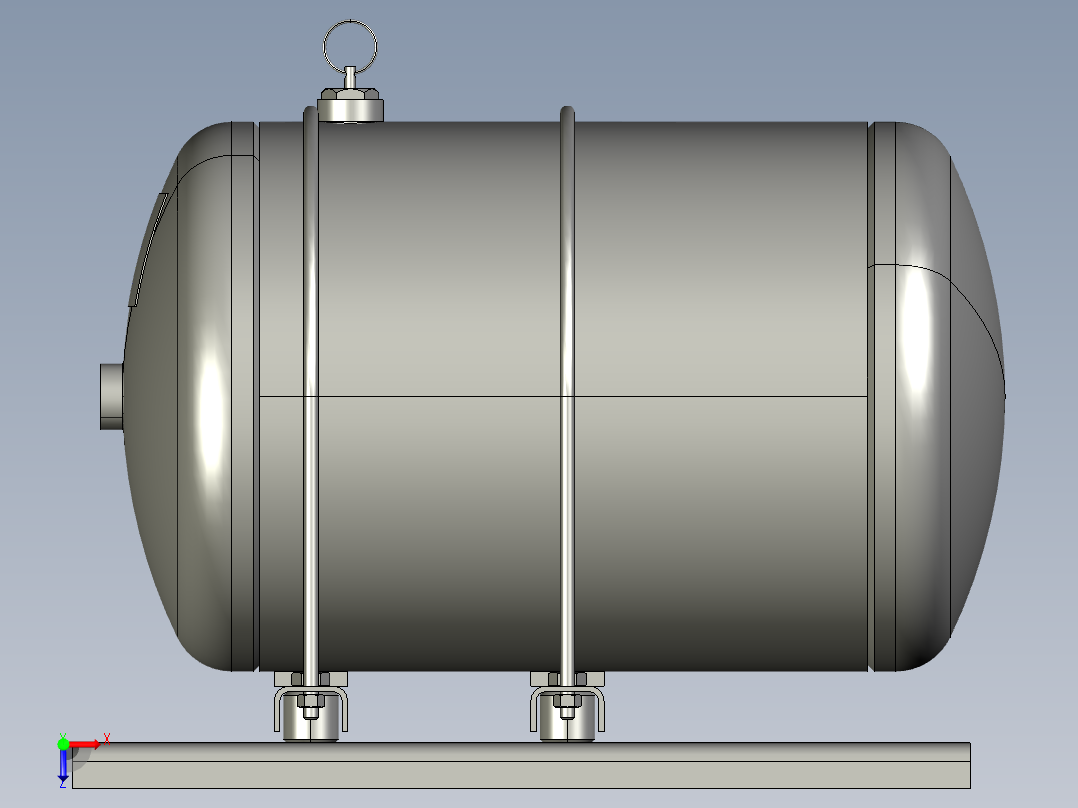 储油空气压缩车俯视图