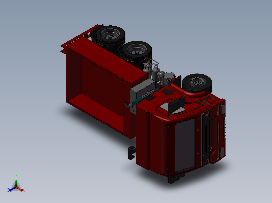 672货车正等轴测图