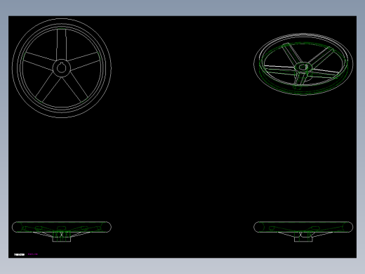 鋁合金手輪(無把手)2459-2D多系列多零件图纸模型