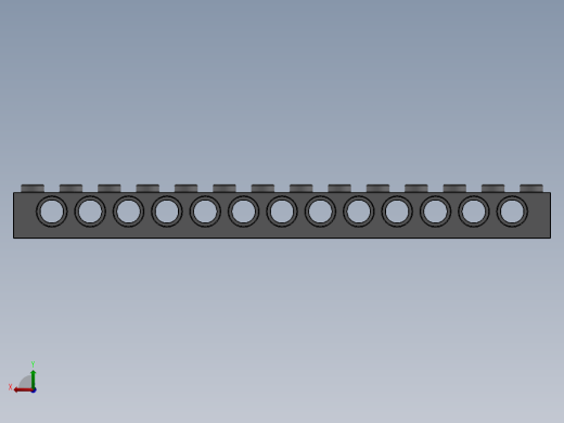 乐高机械组积木（横梁）-4211705 - 32018 Medium Stone Grey Technic Brick 1 x 14 with Holes后视缩略图