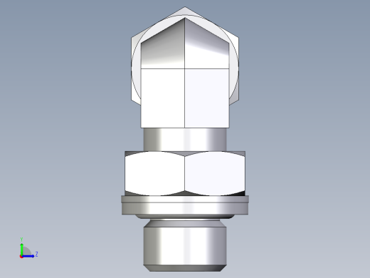 卡套式工业通用硬管接头EO_Adjustable_Locknut_elbow_WEE06SRCF左视缩略图