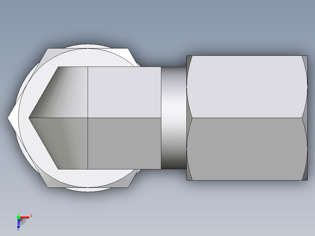 卡套式工业通用硬管接头EO_Adjustable_Locknut_elbow_WEE06SRCF俯视图