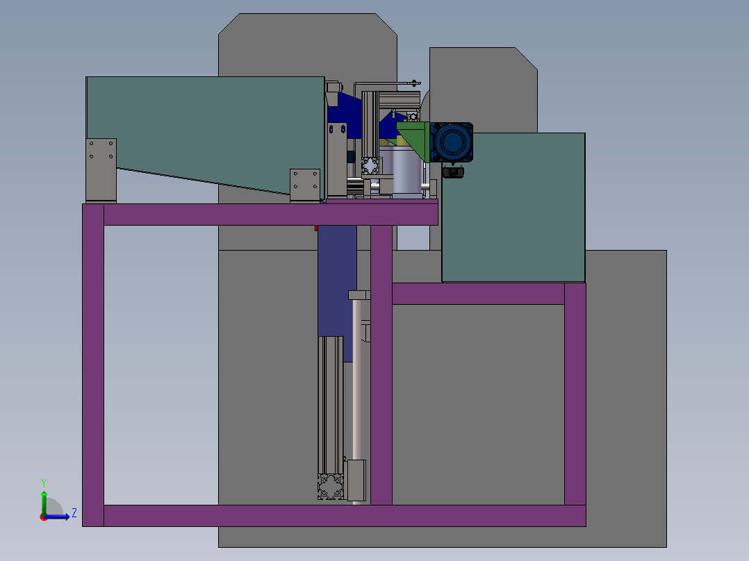 研磨自动上下料左视图
