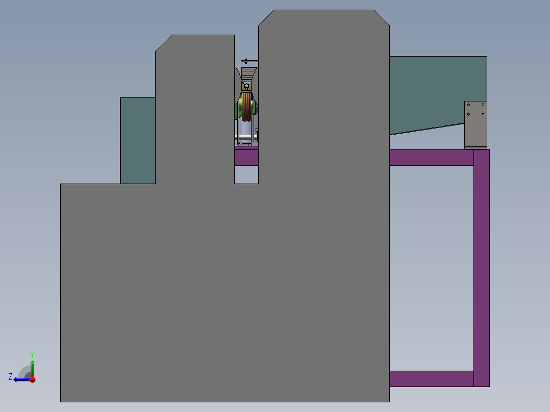 研磨自动上下料右视图