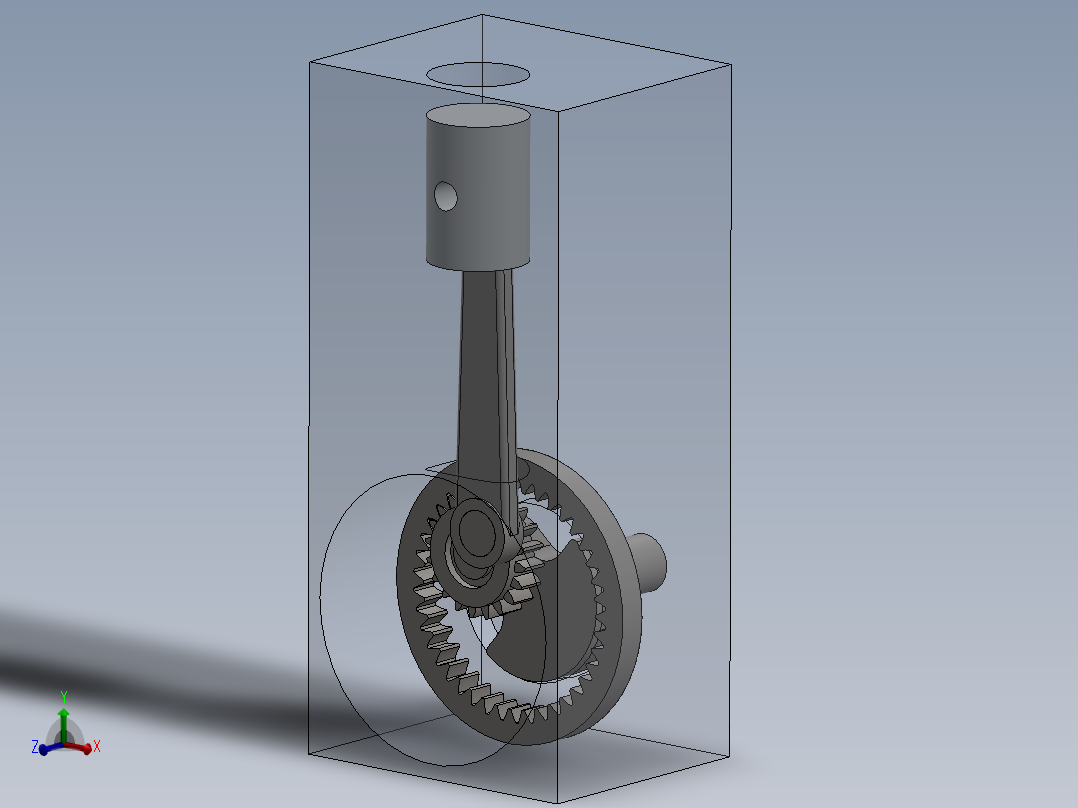 这台发动机利用齿轮产生直线运动