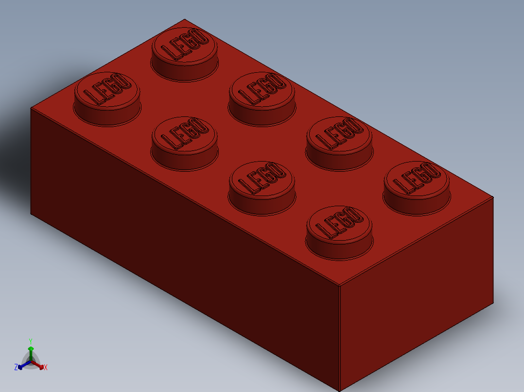 乐高套装 4421基本积木-300121 Bright Red Brick 2 x 4.SLDPRT