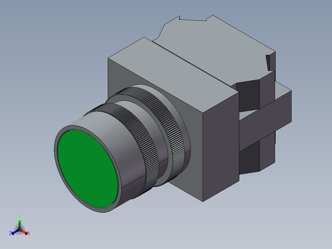 按钮正等轴测图