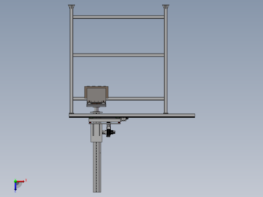 三轴桁架机械手3d图纸 纸箱夹爪机器人 齿轮传动龙门机械手3d模型俯视缩略图